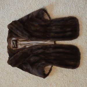 Vintage Russian Squirrel Fur Cape